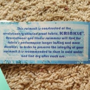 Penbrooke Royal Blue crinkle Ladies Swimsuit NWT